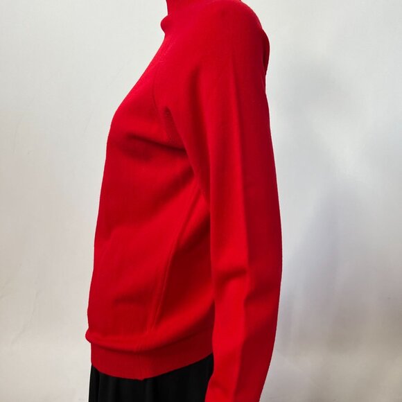 Designers Originals Vintage Red Mock Neck Sweater With Back Zipper Closure & Rag - Picture 4 of 16